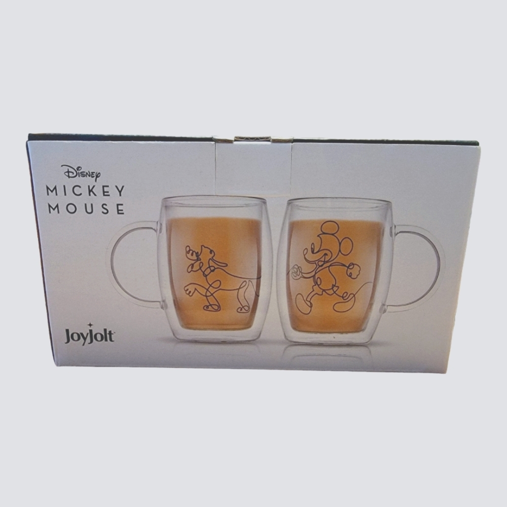 JoyJolt Disne‎ Espresso Mugs Mickey Mouse and Pluto